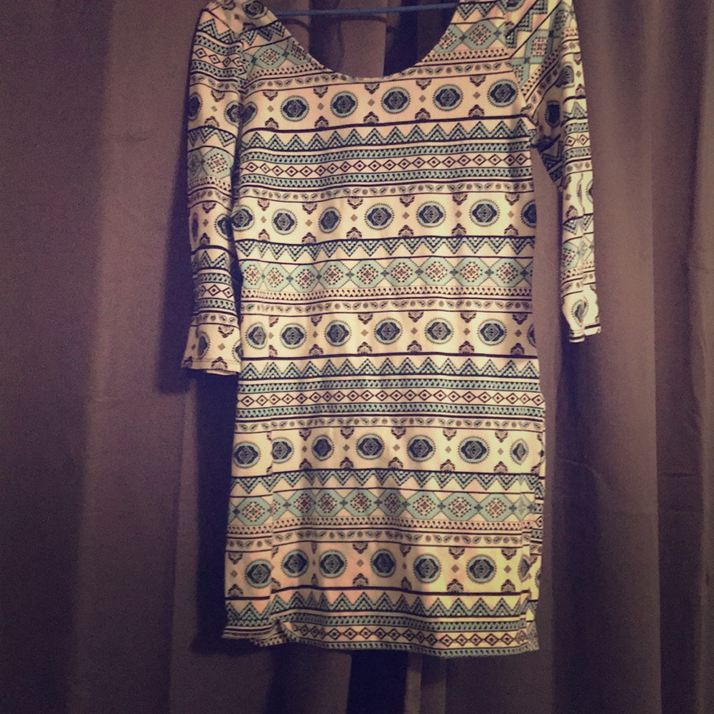 Aztec cotton dress